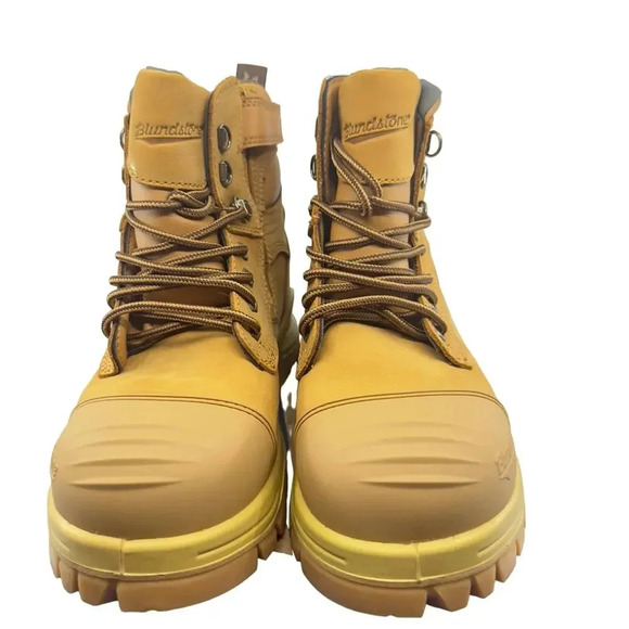 NEW Blundstone Rotoflex Ankle Zip/Lace Composite Safety Boot Wheat Size 6 - Picture 2 of 7